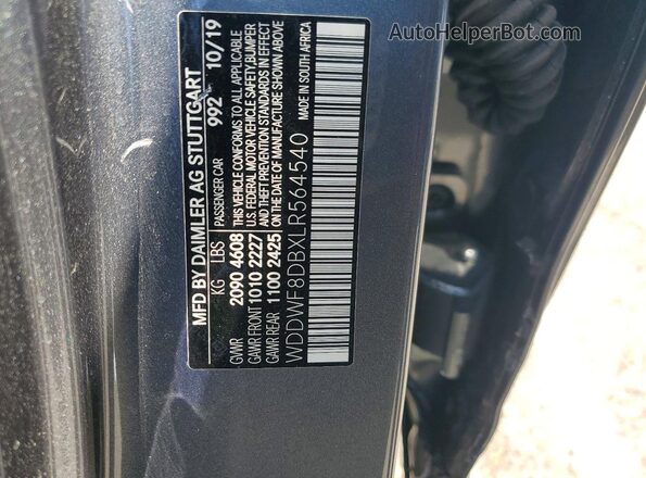 WDDWF8DBXLR564540 2020 MERCEDES-BENZ C Gray 