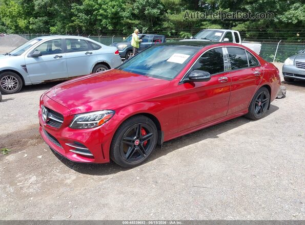 WDDWF8EB9LR562096 2020 MERCEDES-BENZ C-CLASS Red წინა მარცხენა ხედი სამი მეოთხედიდან