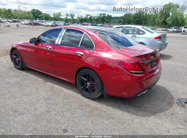 WDDWF8EB9LR562096 2020 MERCEDES-BENZ C-CLASS Red უკანა მარცხენა