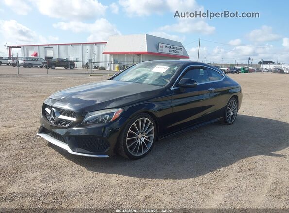 WDDWJ4JB0HF439292 2017 MERCEDES-BENZ C-CLASS Black Առջևի ձախ երեք քառորդ տեսարան
