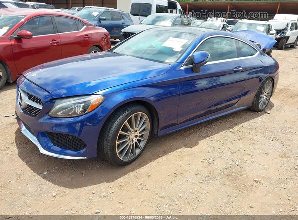 WDDWJ4JB2HF393206 2017 MERCEDES-BENZ C-CLASS Blue Vista tres cuartos delantera izquierda