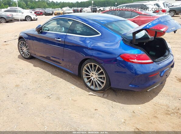 WDDWJ4JB2HF393206 2017 MERCEDES-BENZ C-CLASS Blue Trasero izquierdo