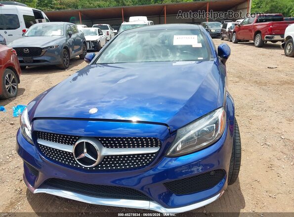WDDWJ4JB2HF393206 2017 MERCEDES-BENZ C-CLASS Blue Vista del cuadro de instrumentos