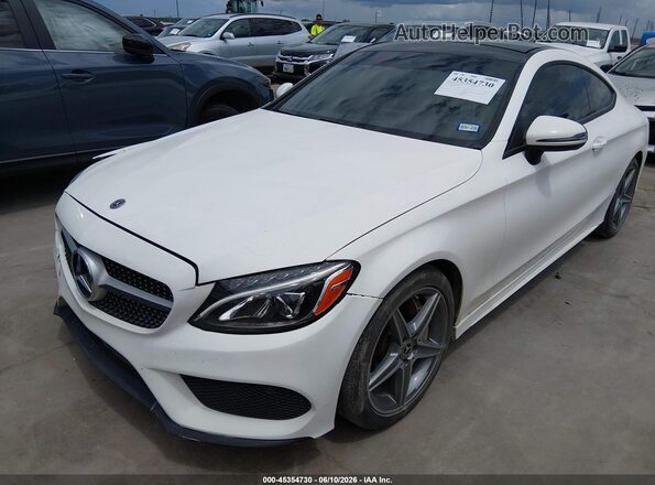 WDDWJ4JB4JF631255 2018 MERCEDES-BENZ C-CLASS Белый Передняя левая четверть