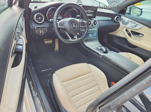 WDDWJ4JB9HF370649 2017 MERCEDES-BENZ C Белый Вид панели приборов