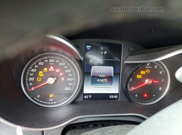 WDDWJ4JBXJF665197 2018 MERCEDES-BENZ C Gray Вид щитка приладів