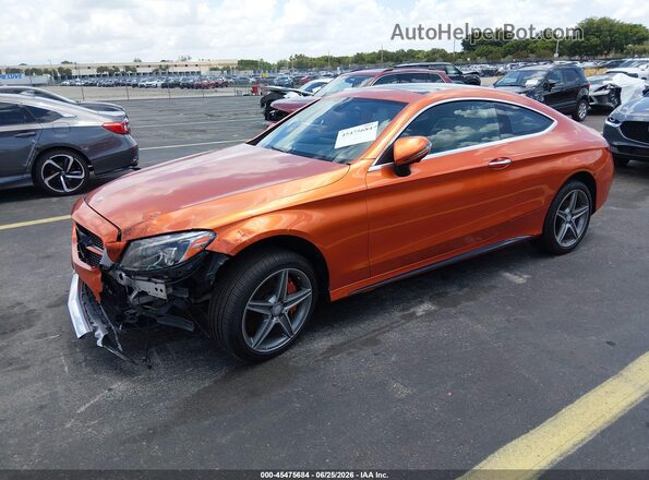 WDDWJ4KB1HF362415 2017 MERCEDES-BENZ C-CLASS Orange წინა მარცხენა ხედი სამი მეოთხედიდან