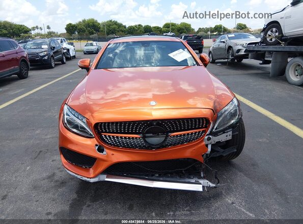 WDDWJ4KB1HF362415 2017 MERCEDES-BENZ C-CLASS Orange ხელსაწყოთა პანელის ხედი