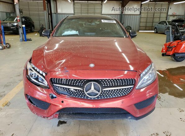 WDDWJ4KB3HF360097 2017 MERCEDES-BENZ C Red Вид спереду