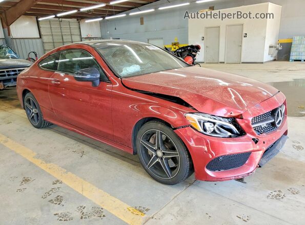 WDDWJ4KB3HF360097 2017 MERCEDES-BENZ C Red Передня права чверть