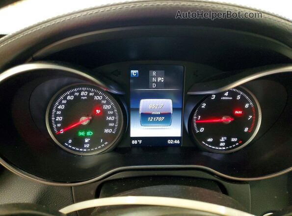 WDDWJ4KB3HF360097 2017 MERCEDES-BENZ C Red Вид щитка приладів