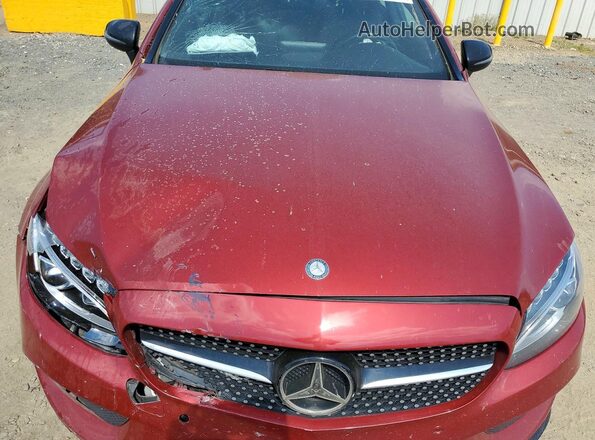 WDDWJ4KB3HF360097 2017 MERCEDES-BENZ C Red Вид задньої частини салону
