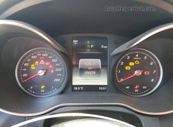 WDDWJ4KB5JF620005 2018 MERCEDES-BENZ C Black Widok zestawu wskaźników