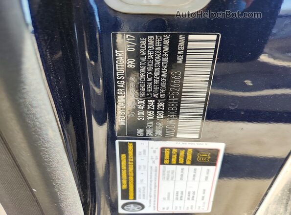 WDDWJ4KB8HF526663 2017 MERCEDES-BENZ C Blue Vista del compartimento del motor