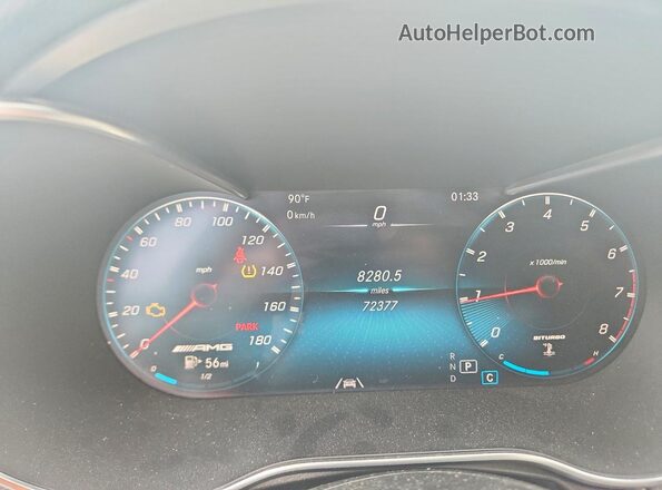 WDDWJ6EB9LF978847 2020 MERCEDES-BENZ C Black ხელსაწყოთა პანელის ხედი