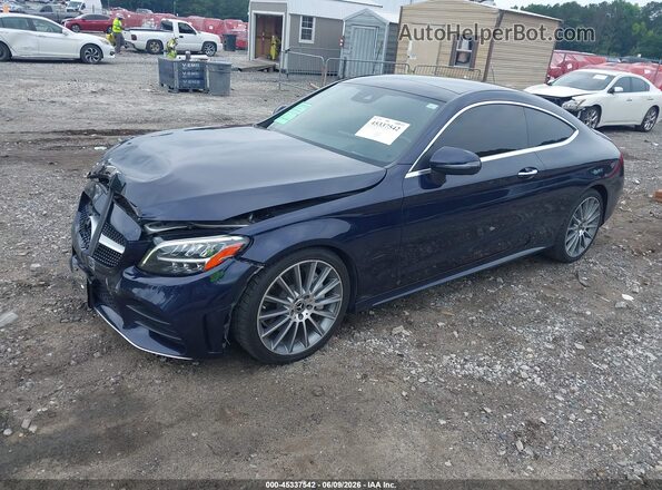 WDDWJ8DB5KF853291 2019 MERCEDES-BENZ C-CLASS Синий Передняя левая четверть