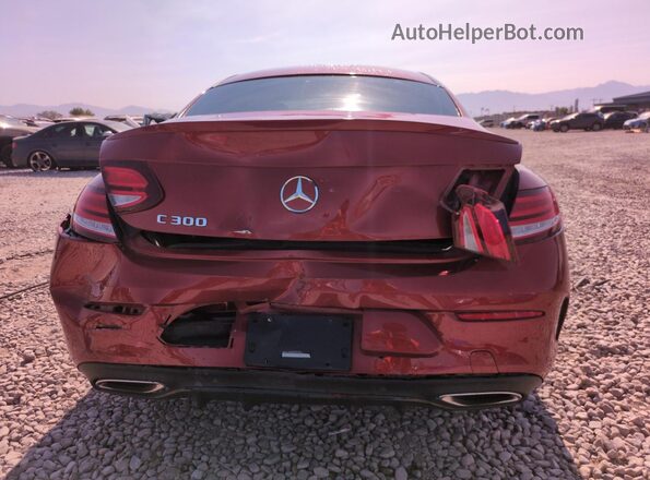 WDDWJ8DB6KF840128 2019 MERCEDES-BENZ C Red Widok z tyłu