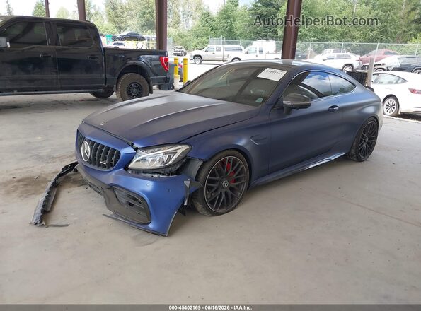 WDDWJ8HBXJF597349 2018 MERCEDES-BENZ AMG C 63 Blue Front left
