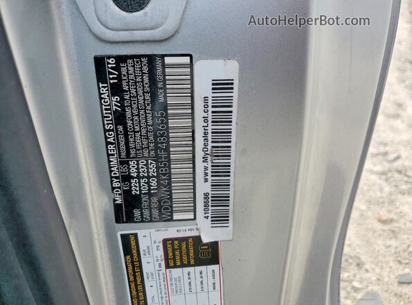 WDDWK4KB5HF483655 2017 MERCEDES-BENZ C Silver Engine compartment view