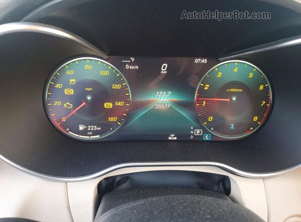 WDDWK8DBXKF834152 2019 MERCEDES-BENZ C Gray Vista del cuadro de instrumentos