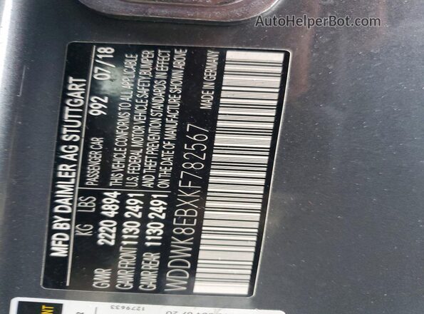 WDDWK8EBXKF782567 2019 MERCEDES-BENZ C Серый Вид подкапотного пространства