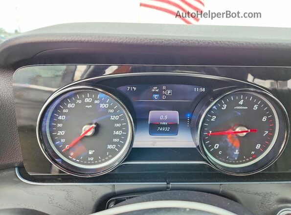 WDDZF4JB0KA508338 2019 MERCEDES-BENZ E Black Vista del cuadro de instrumentos