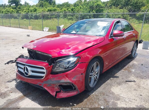 WDDZF4JB1KA544216 2019 MERCEDES-BENZ E-CLASS Red წინა მარცხენა ხედი სამი მეოთხედიდან