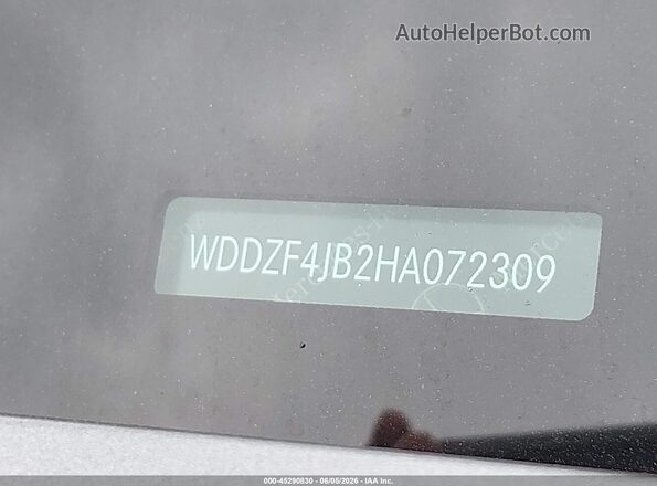 WDDZF4JB2HA072309 2017 MERCEDES-BENZ E-CLASS Серый 
