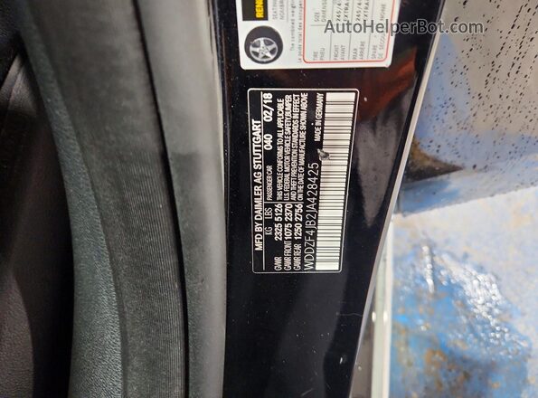 WDDZF4JB2JA428425 2018 MERCEDES-BENZ E Черный Вид подкапотного пространства