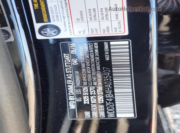 WDDZF4JB4HA035407 2017 MERCEDES-BENZ E Black Engine compartment view