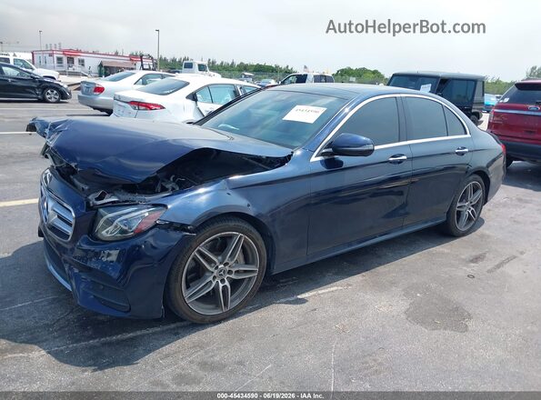 WDDZF4JB4JA463936 2018 MERCEDES-BENZ E-CLASS Blue Առջևի ձախ երեք քառորդ տեսարան