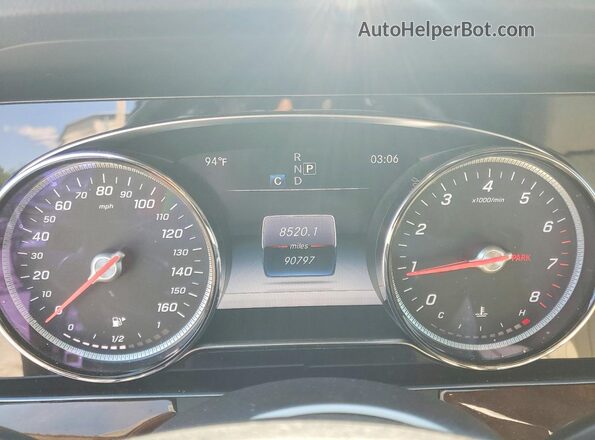 WDDZF4JB7HA067316 2017 MERCEDES-BENZ E Black Widok zestawu wskaźników