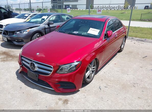 WDDZF4JB8HA105054 2017 MERCEDES-BENZ E-CLASS Red Առջևի ձախ երեք քառորդ տեսարան