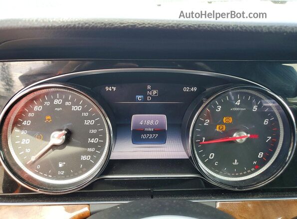 WDDZF4JB8HA209172 2017 MERCEDES-BENZ E Black Вид щитка приладів