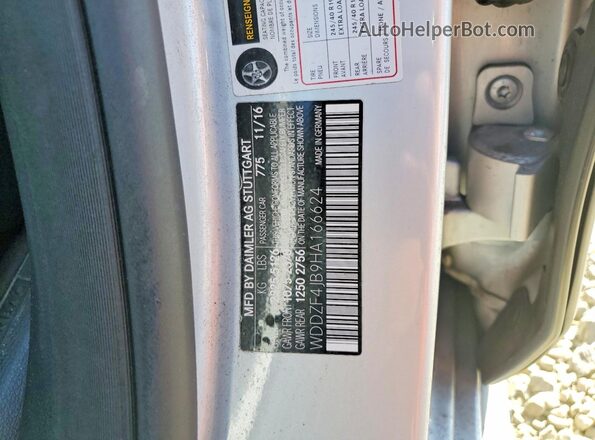 WDDZF4JB9HA166624 2017 MERCEDES-BENZ E Silver 