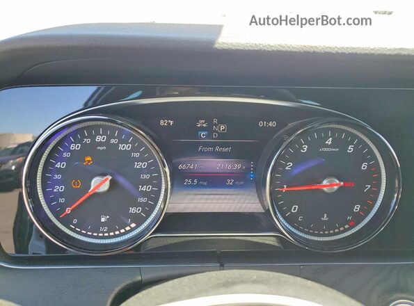 WDDZF4JBXKA592975 2019 MERCEDES-BENZ E Silver Вид щитка приладів