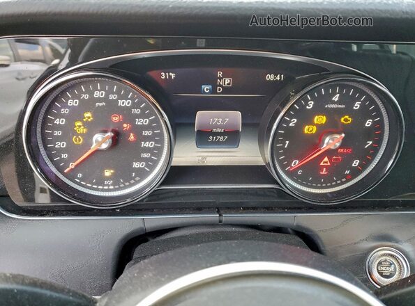 WDDZF4KB1KA616580 2019 MERCEDES-BENZ E Silver Вид щитка приладів