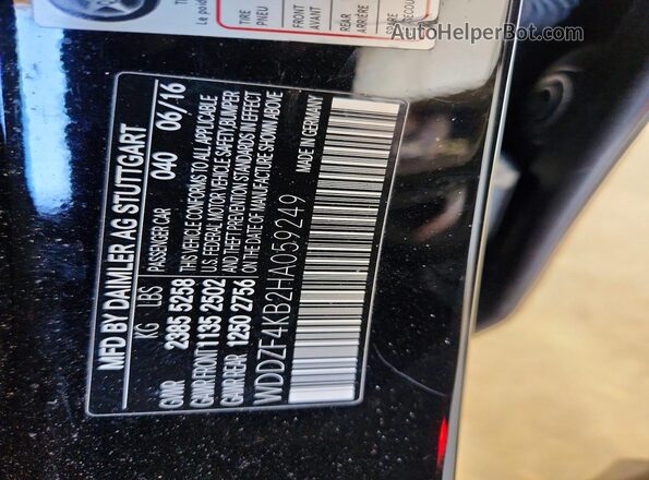 WDDZF4KB2HA059249 2017 MERCEDES-BENZ E Black Engine compartment view