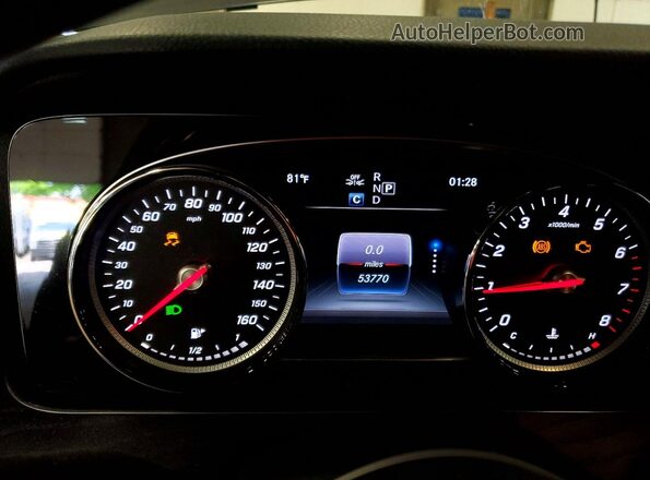 WDDZF4KB4KA573028 2019 MERCEDES-BENZ E Gray Widok zestawu wskaźników