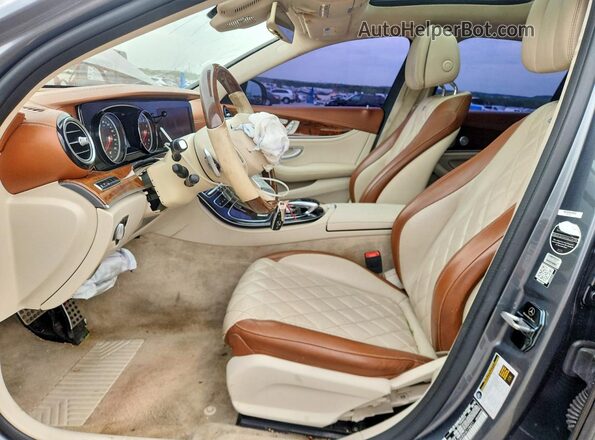 WDDZF4KB5HA128421 2017 MERCEDES-BENZ E Gray წინა სალონის ხედი