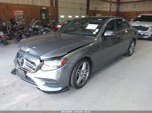 WDDZF4KB5JA354514 2018 MERCEDES-BENZ E-CLASS Gray Vista tres cuartos delantera izquierda