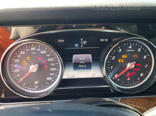 WDDZF4KB6HA119047 2017 MERCEDES-BENZ E Charcoal Instrument cluster view