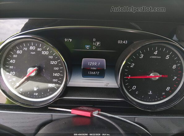 WDDZF4KB6HA136012 2017 MERCEDES-BENZ E-CLASS White უკანა სავარძლების ხედი