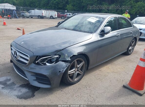 WDDZF4KB7HA033987 2017 MERCEDES-BENZ E-CLASS Gray Առջևի ձախ երեք քառորդ տեսարան