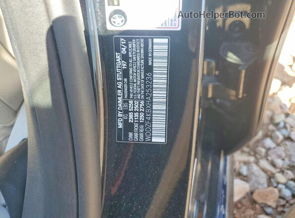 WDDZF4KBXHA253236 2017 MERCEDES-BENZ E Black Widok komory silnika