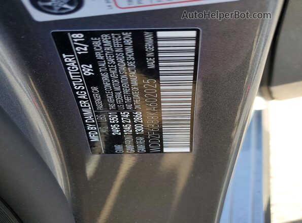 WDDZF6BB8KA602025 2019 MERCEDES-BENZ E Gray Вид підкапотного простору