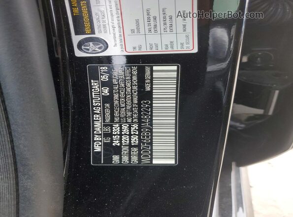 WDDZF6EB9JA482293 2018 MERCEDES-BENZ E Black Widok komory silnika