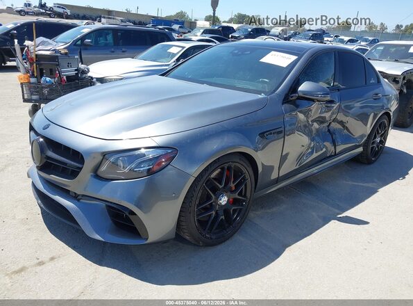 WDDZF8KB1JA350855 2018 MERCEDES-BENZ AMG E 63 Gray Առջևի ձախ երեք քառորդ տեսարան