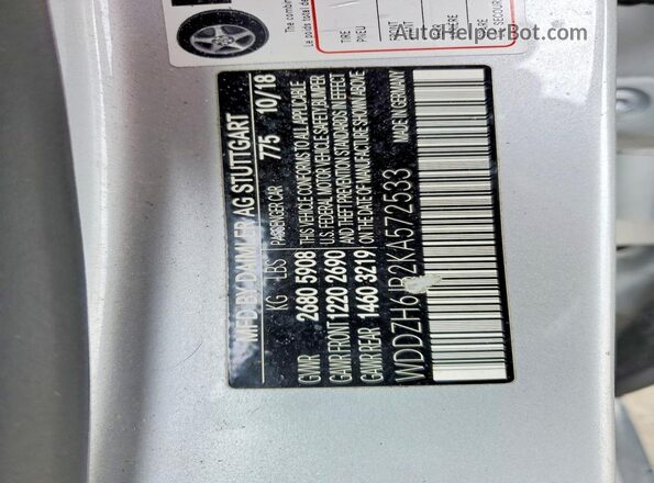 WDDZH6JB2KA572533 2019 MERCEDES-BENZ E Silver 