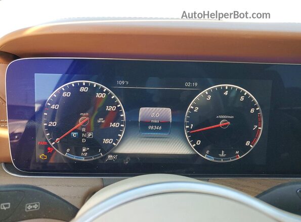 WDDZH6JB2KA607975 2019 MERCEDES-BENZ E White Instrument cluster view